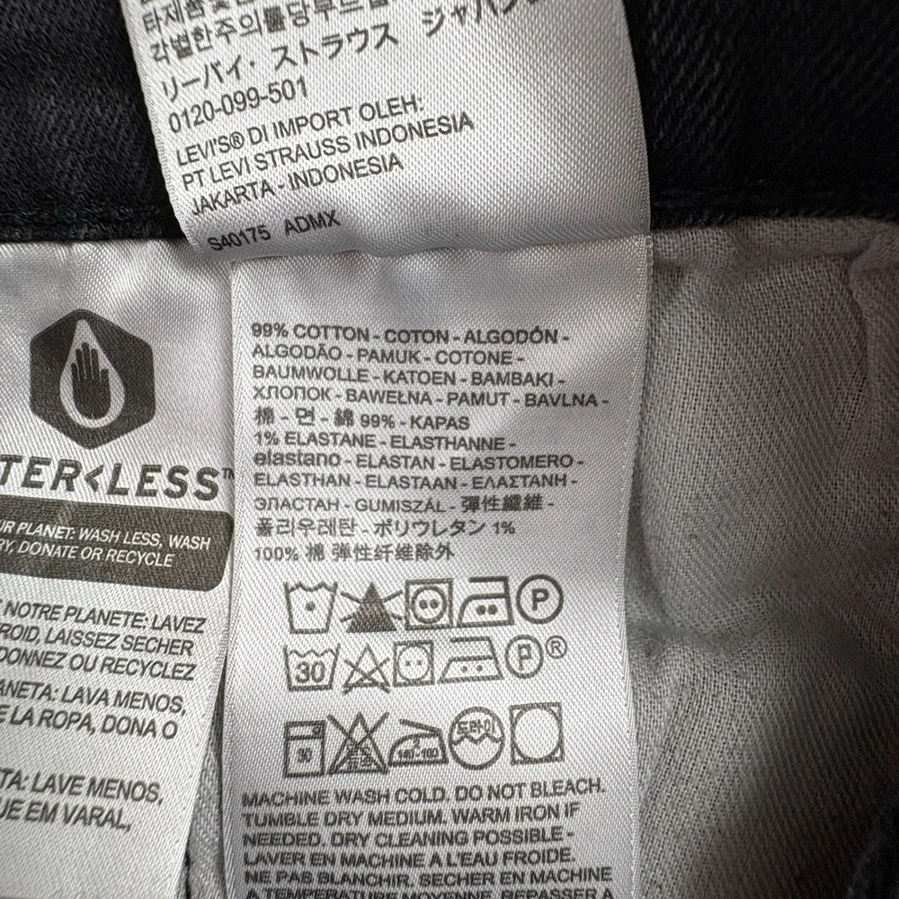 Levi's 541 Athletic Fit Jeans Men 40x30 Black Stretch Tapered Grunge Y2K Utility